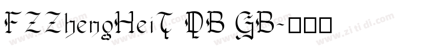FZZhengHeiT DB GB字体转换